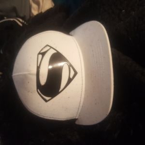 Black and white superman snapback